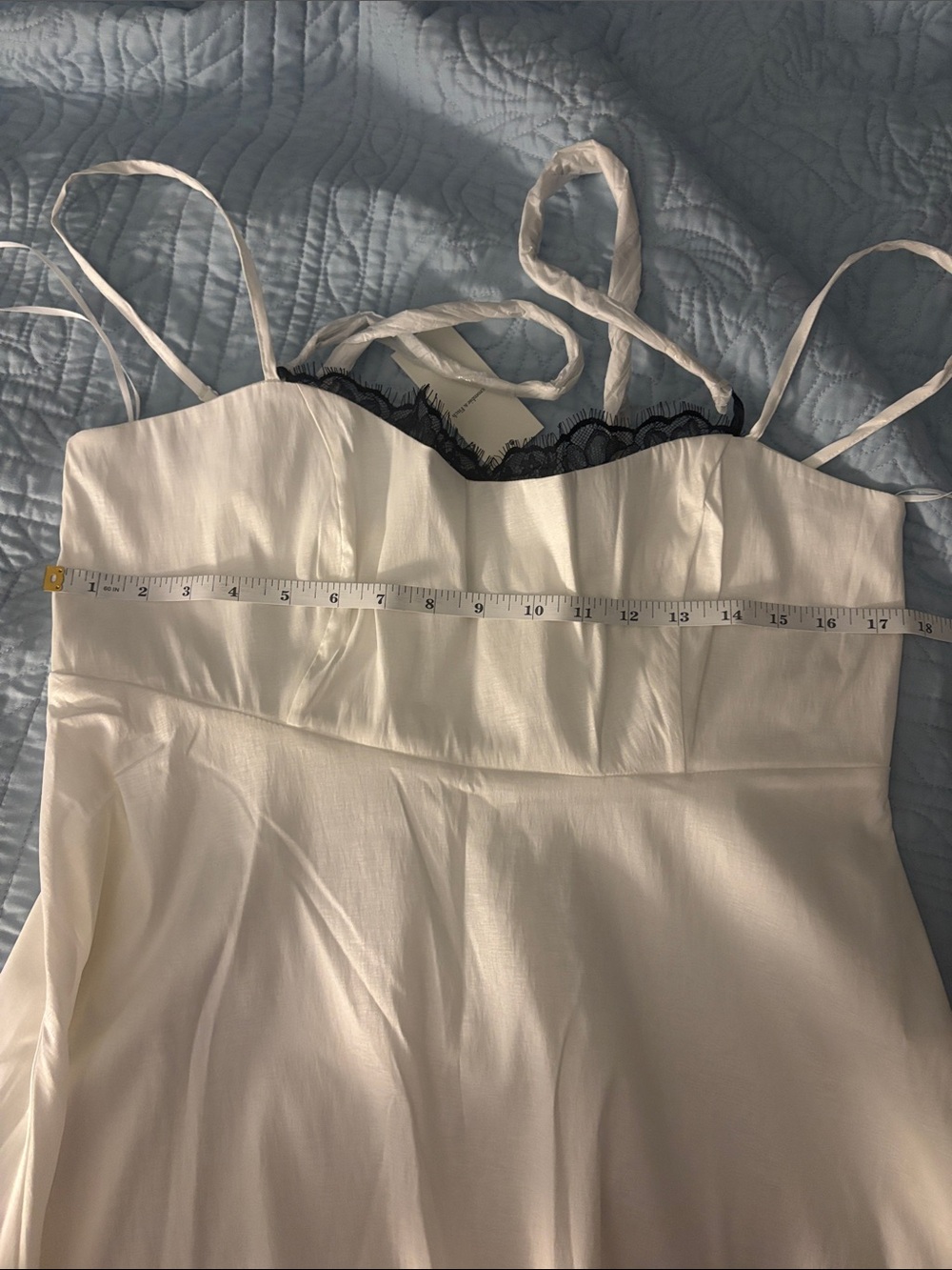 Abercrombie & Fitch White Square-Neck Maxi Dress with Spaghetti Straps - Picture 5 of 10